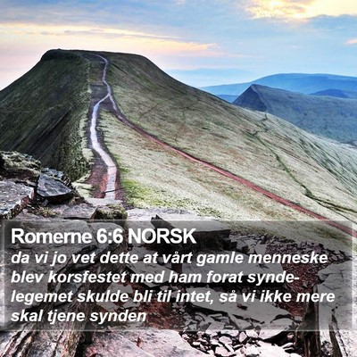 Romerne 6:6 NORSK Bible Verse Image