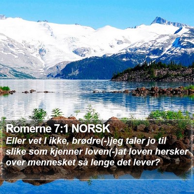 Romerne 7:1 NORSK Bible Verse Image
