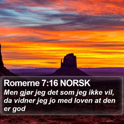 Romerne 7:16 NORSK Bible Verse Image