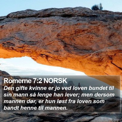 Romerne 7:2 NORSK Bible Verse Image