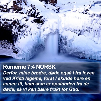 Romerne 7:4 NORSK Bible Verse Image