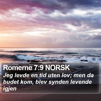 Romerne 7:9 NORSK Bible Verse Image