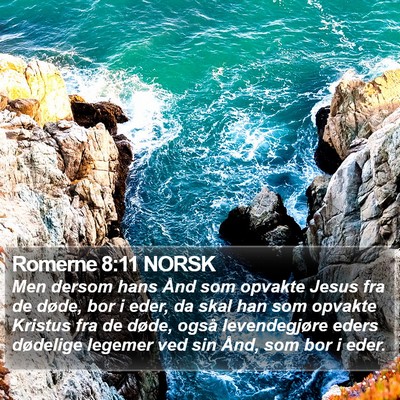 Romerne 8:11 NORSK Bible Verse Image