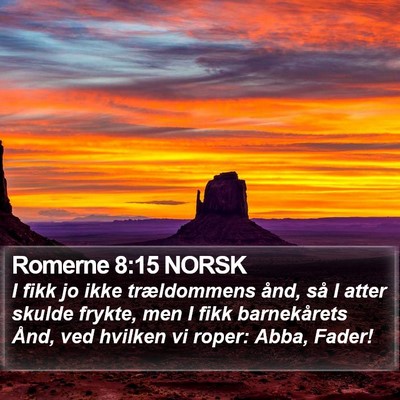 Romerne 8:15 NORSK Bible Verse Image