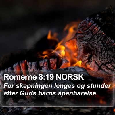 Romerne 8:19 NORSK Bible Verse Image
