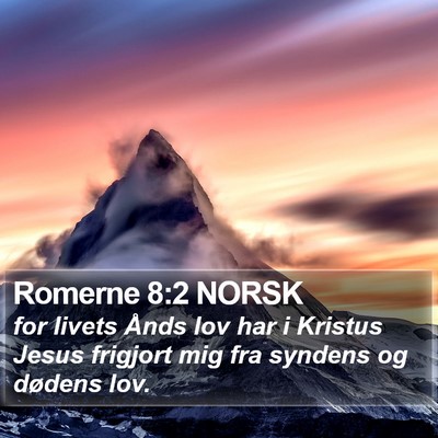 Romerne 8:2 NORSK Bible Verse Image