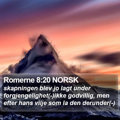 Romerne 8:20 NORSK Bible Verse Image
