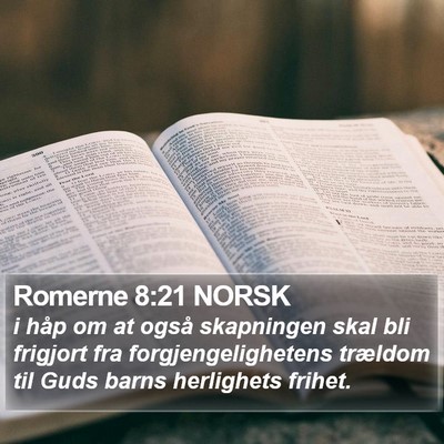 Romerne 8:21 NORSK Bible Verse Image