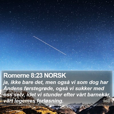 Romerne 8:23 NORSK Bible Verse Image