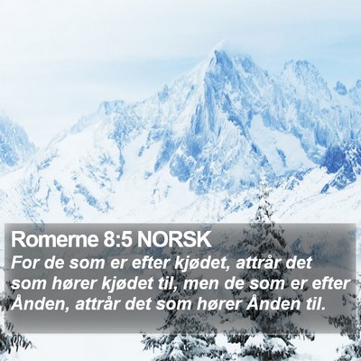 Romerne 8:5 NORSK Bible Verse Image