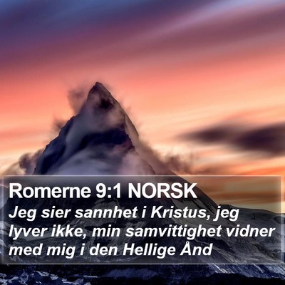 Romerne 9:1 NORSK Bible Verse Image