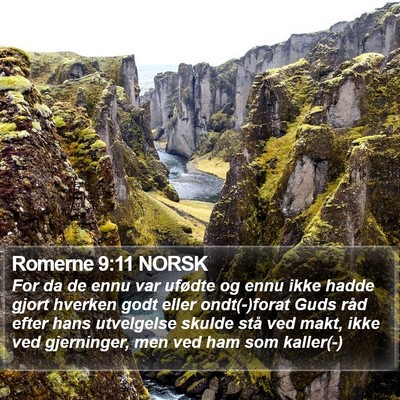 Romerne 9:11 NORSK Bible Verse Image