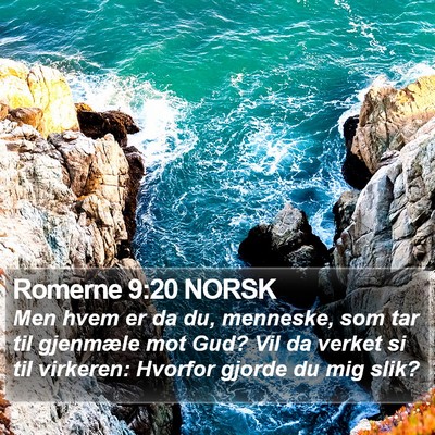 Romerne 9:20 NORSK Bible Verse Image