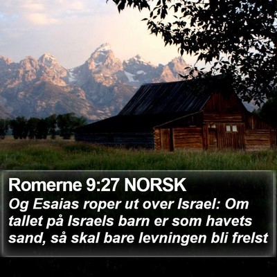 Romerne 9:27 NORSK Bible Verse Image