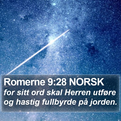Romerne 9:28 NORSK Bible Verse Image