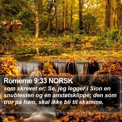 Romerne 9:33 NORSK Bible Verse Image