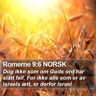 Romerne 9:6 NORSK Bible Verse Image