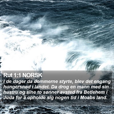 Rut 1:1 NORSK Bible Verse Image
