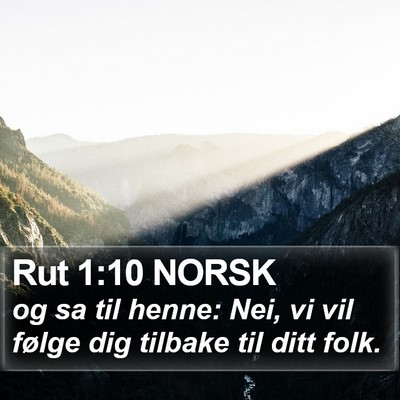 Rut 1:10 NORSK Bible Verse Image