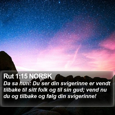 Rut 1:15 NORSK Bible Verse Image