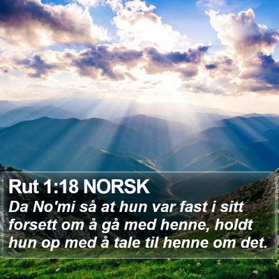 Rut 1:18 NORSK Bible Verse Image
