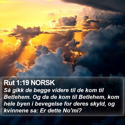 Rut 1:19 NORSK Bible Verse Image