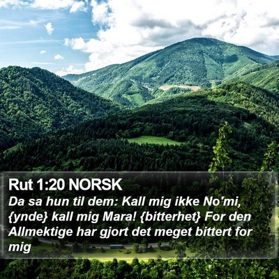 Rut 1:20 NORSK Bible Verse Image