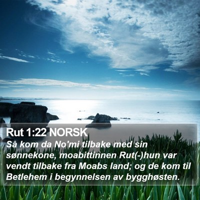 Rut 1:22 NORSK Bible Verse Image