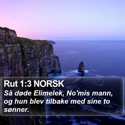 Rut 1:3 NORSK Bible Verse Image