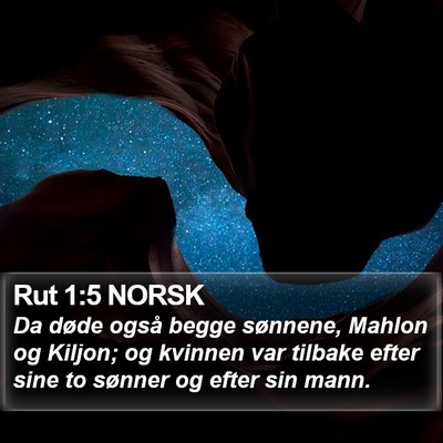 Rut 1:5 NORSK Bible Verse Image