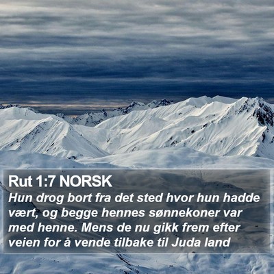 Rut 1:7 NORSK Bible Verse Image
