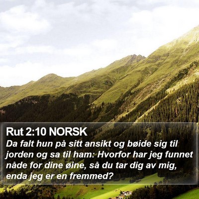 Rut 2:10 NORSK Bible Verse Image