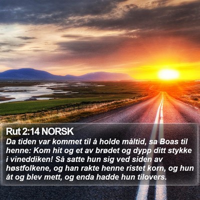 Rut 2:14 NORSK Bible Verse Image