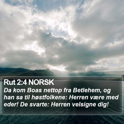 Rut 2:4 NORSK Bible Verse Image