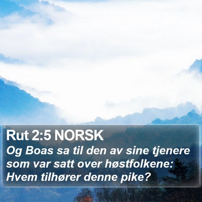 Rut 2:5 NORSK Bible Verse Image