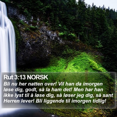 Rut 3:13 NORSK Bible Verse Image