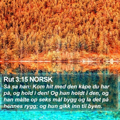 Rut 3:15 NORSK Bible Verse Image
