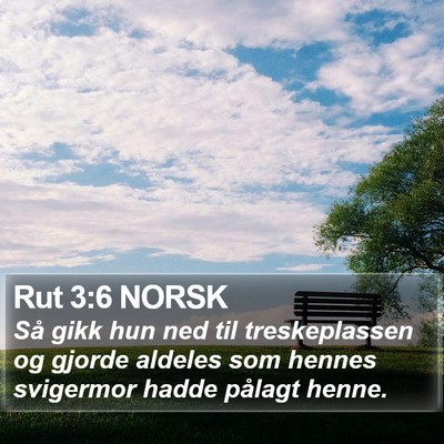 Rut 3:6 NORSK Bible Verse Image