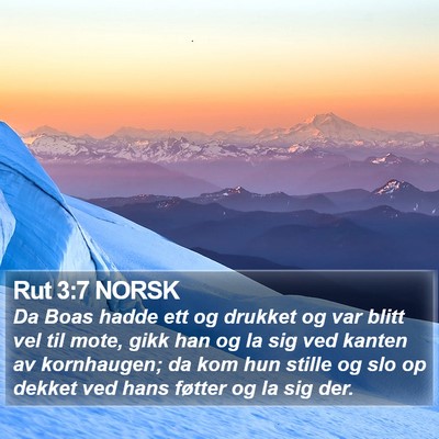 Rut 3:7 NORSK Bible Verse Image