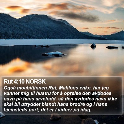 Rut 4:10 NORSK Bible Verse Image