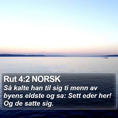 Rut 4:2 NORSK Bible Verse Image