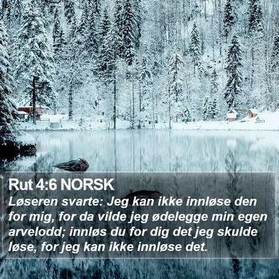 Rut 4:6 NORSK Bible Verse Image