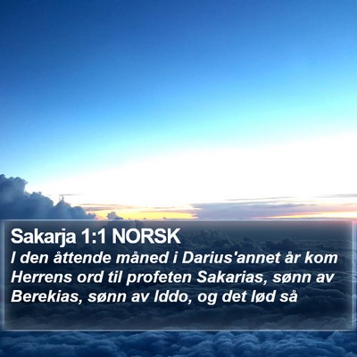 Sakarja 1:1 NORSK Bible Verse Image