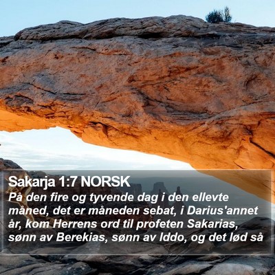 Sakarja 1:7 NORSK Bible Verse Image