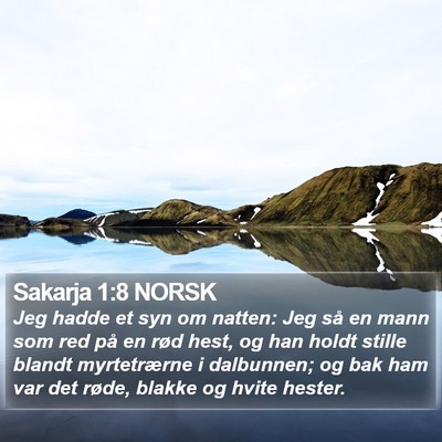 Sakarja 1:8 NORSK Bible Verse Image