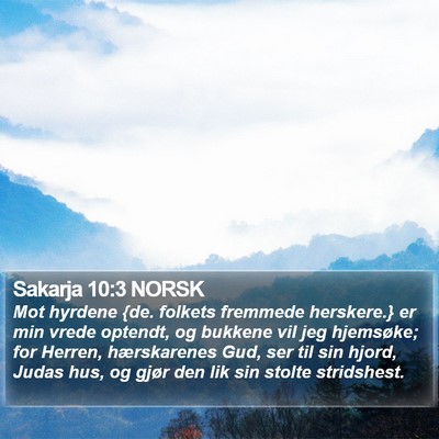 Sakarja 10:3 NORSK Bible Verse Image