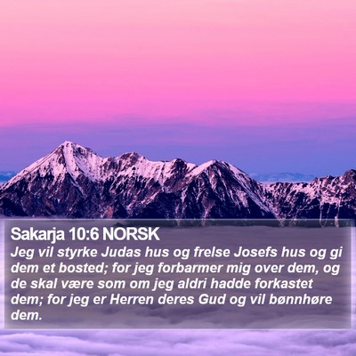 Sakarja 10:6 NORSK Bible Verse Image