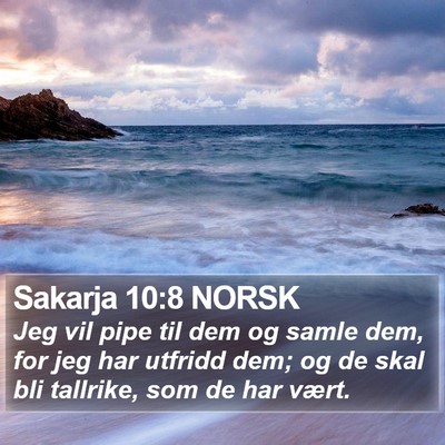 Sakarja 10:8 NORSK Bible Verse Image