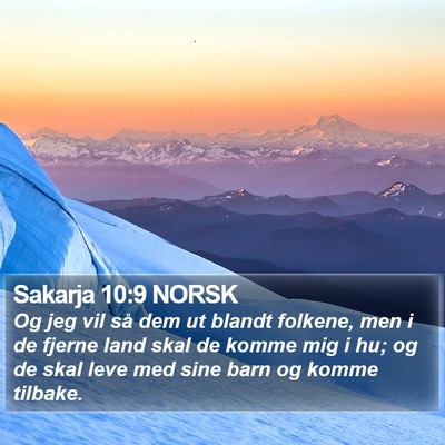 Sakarja 10:9 NORSK Bible Verse Image