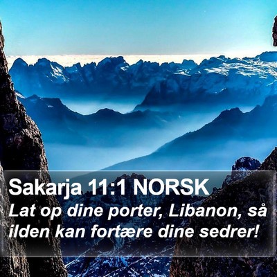 Sakarja 11:1 NORSK Bible Verse Image